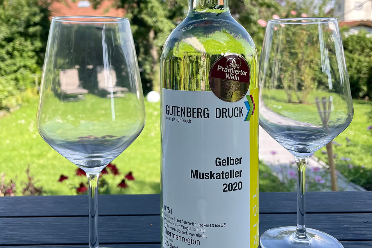 Gutenberg Druck - Weißwein für den Sommer